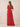 Flutter Sleeve V-Neck Jacquard Lace Bridesmaid Dress with A-Line in Red