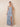 Jacquard Lace A-Line Tiered Bridesmaid Dress with Slit in Dusty Blue