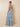 Jacquard Lace A-Line Tiered Bridesmaid Dress with Slit in Dusty Blue