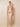 Stretch Satin Ruched Strapless Mermaid Bridemaid Dress with Scarf in Champagne