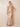 Stretch Satin Ruched Strapless Mermaid Bridemaid Dress with Scarf in Champagne