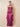 Stretch Satin Ruched Strapless Mermaid Bridemaid Dress with Scarf in Fuchsia
