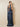 Stretch Satin Ruched Strapless Mermaid Bridemaid Dress with Scarf in Navy Blue