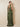 Stretch Satin Ruched Strapless Mermaid Bridemaid Dress with Scarf in Olive Green