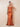 Stretch Satin Ruched Strapless Mermaid Bridemaid Dress with Scarf in Orange
