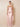 Stretch Satin Ruched Strapless Mermaid Bridemaid Dress with Scarf in Pink