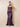 Stretch Satin Ruched Strapless Mermaid Bridemaid Dress with Scarf in Plum