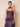 Stretch Satin Ruched Strapless Mermaid Bridemaid Dress with Scarf in Plum
