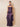 Stretch Satin Ruched Strapless Mermaid Bridemaid Dress with Scarf in Plum