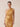 Stretch Satin Pleated One Shoulder Bridesmaid Dress with Slit in Gold