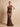 One Shoulder Floor Length Satin Mermaid Bridesmaid Dress in Brown