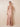 Halter V-Neck Floor Length Satin Bridesmaid Dress with Slit in Blush Pink