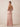 Halter V-Neck Floor Length Satin Bridesmaid Dress with Slit in Blush Pink