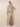 Satin Ruched Mermaid Square Neck Bridesmaid Dress with Strap in Sage Green