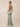 Satin Ruched Mermaid Square Neck Bridesmaid Dress with Strap in Sage Green