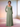 Long Sleeves A-Line Square Bridesmaid Dress - Sage Green