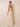 Champagne Stretch Satin Square Neck Bridesmaid Dress Floor Length with Slit