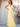Tank Top Pleated Deep V-Neck Bridesmaid Dress - Yellow