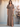 Short Sleeves V-Neck A-Line Bridesmaid Dress With Slit - Desert Rose