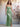Scoop Waist Pleats Sheath Satin Bridesmaid Dress With Split - Sage Green