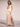 Satin Floral Printing Sheath Bridesmaid Dress With Slit - Champagne