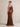 Rust Velvet One Shoulder Sheath Bridesmaid Dress with Long Sleeves