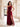 Rust Velvet One-Shoulder Mermaid Backless Maxi Bridesmaid Dress With High Slit