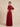 Square Neck Velvet A-Line Pleated Bridesmaid Dress With Flutter Sleeve