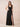 V-Neck Sleeveless Velvet Maxi Bridesmaid Dress with Leg Slit in Black