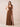 V-Neck Sleeveless Velvet Maxi Bridesmaid Dress with Leg Slit in Burnt Orange
