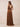 V-Neck Sleeveless Velvet Maxi Bridesmaid Dress with Leg Slit in Burnt Orange