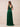 V-Neck Sleeveless Velvet Maxi Bridesmaid Dress with Leg Slit in Emerald Green