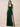 V-Neck Sleeveless Velvet Maxi Bridesmaid Dress with Leg Slit in Emerald Green