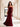 Burgundy Strapless Velvet Mermaid Long Bridesmaid Dress