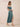 Off Shoulder Velvet Ruched Midi Bridesmaid Dress with Slit in Dusty Blue