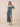 Off Shoulder Velvet Ruched Midi Bridesmaid Dress with Slit in Dusty Blue