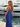 3D Rose Strapless Ruched Sheer Bodice Mermaid Long Prom Dress With Split in Royal Blue