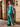 One Shoulder Bodice Elegant Sheath Prom Dress With Split - Turquoise