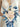 Elaborate Blue and White Teardrop Shape Artificial Flower Bouquet - Blue