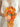 Cute Orange Teardrop Shape Artificial Flower Bouquet - Orange