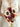 Vintage Burgundy Teardrop Shape Artificial Flower Bouquet - Red
