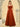 Elaborate Bow Back Satin Bridesmaid Dress With Pocket - Burnt Orange