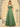 Elaborate Bow Back Satin Bridesmaid Dress With Pocket - Sage Green