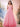 Off Shoulder Bodice Embroidery Lace Ball Gown Evening Dress - Pink