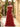 Off Shoulder Bodice Embroidery Lace Ball Gown Evening Dress in Red