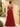 Off Shoulder Bodice Embroidery Lace Ball Gown Evening Dress in Red