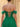 Off Shoulder Bodice Embroidery Lace Ball Gown Evening Dress in Emerald Green