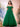 Off Shoulder Bodice Embroidery Lace Ball Gown Evening Dress - Green