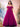 Off Shoulder Bodice Embroidery Lace Ball Gown Evening Dress - Fuchsia