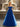 Off Shoulder Bodice Embroidery Lace Ball Gown Evening Dress - Royal Blue